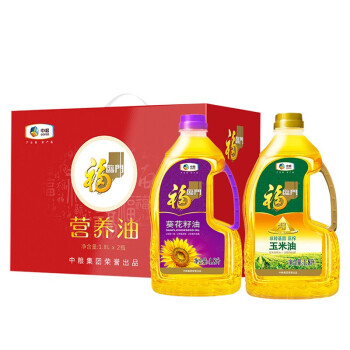 中粮福临门营养油礼盒1.8L*2（葵花籽油1.8L+玉米胚芽油1.8L）
