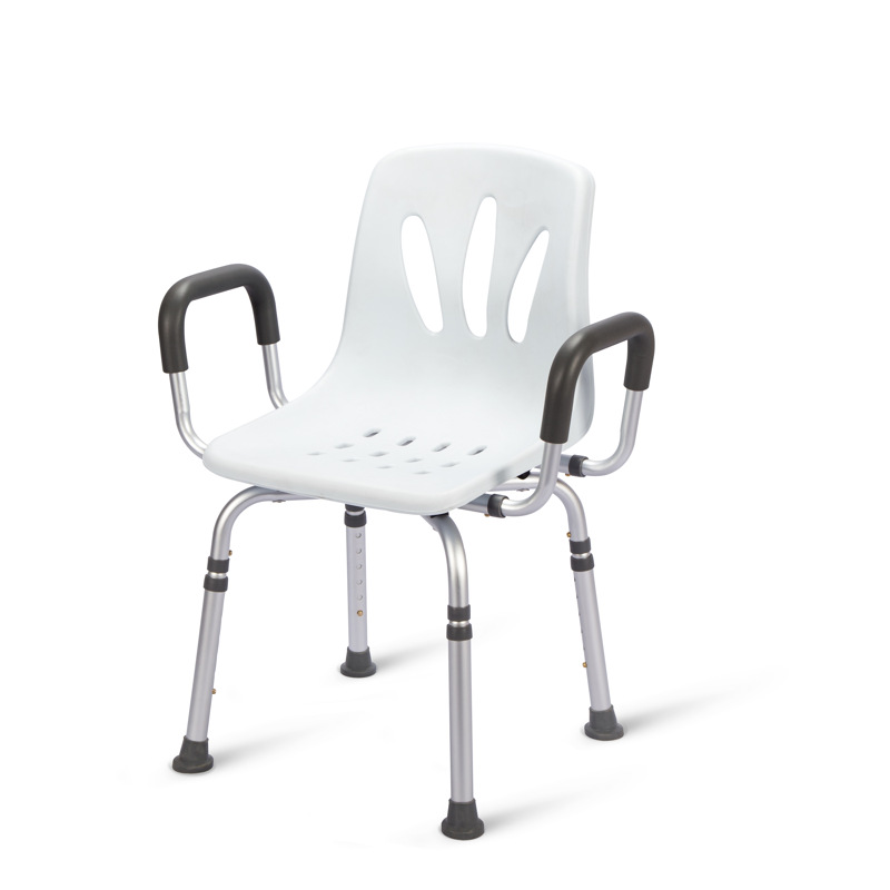 好步一体式洗澡椅（银色）LQX-040034 洗澡椅冲凉椅浴室卫生间冲澡椅沐浴椅凳子