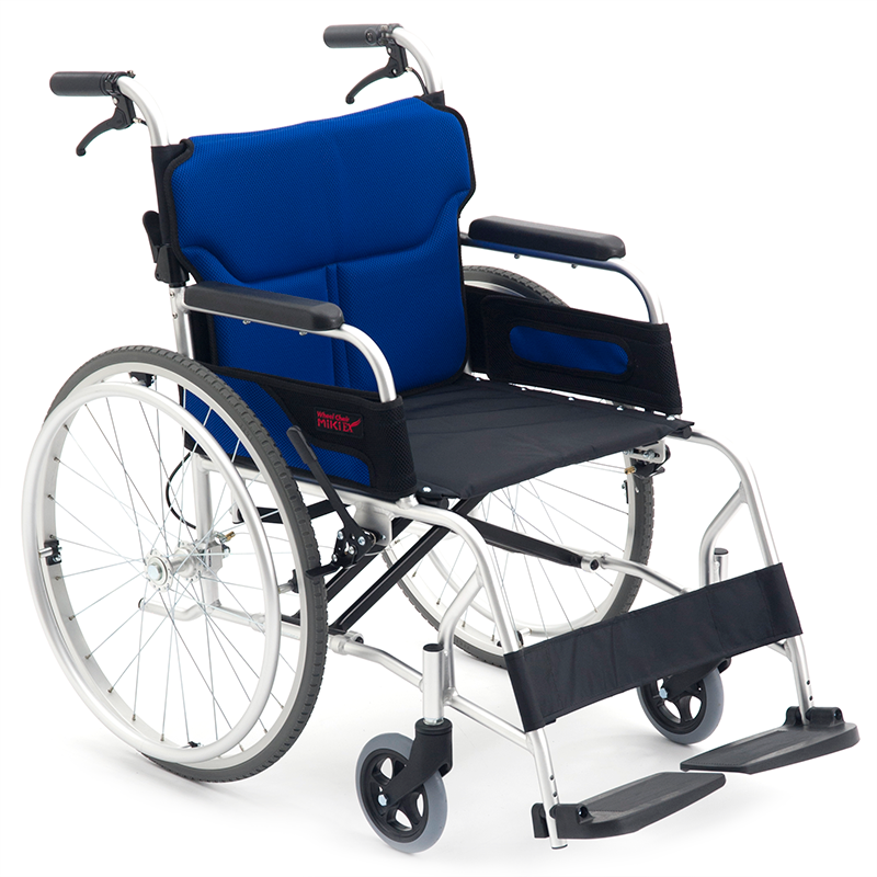 日本MIKI三贵轮椅车LS-2折叠轻便超轻便携老人老年旅行轮椅老人残疾人手动轮椅轻便可折叠 大轮