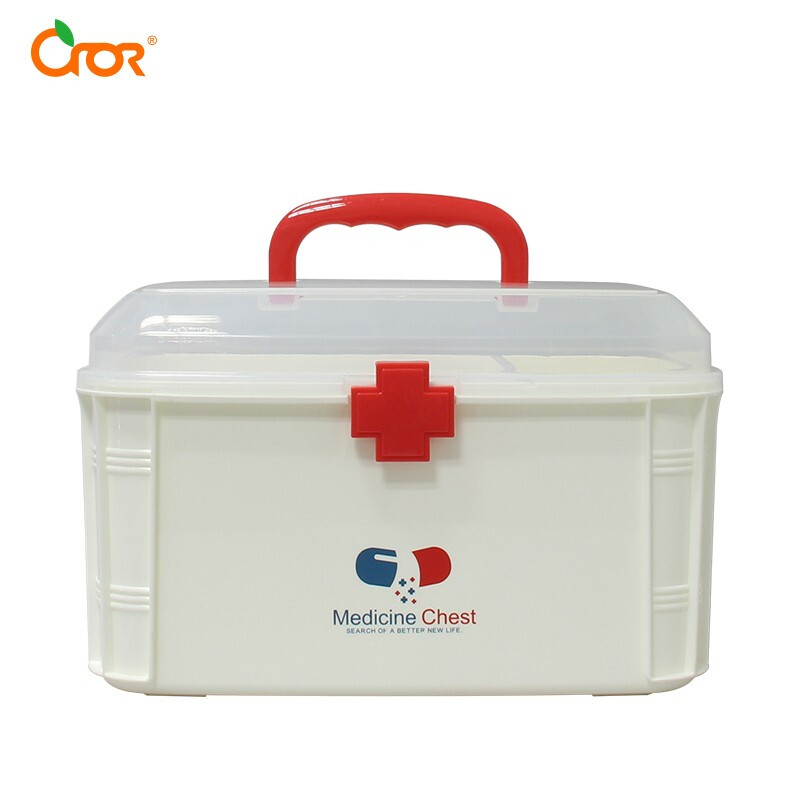 科洛 (CROR)家庭医疗箱 家用药箱医药护理箱家用医药箱药品收纳箱 JS-S-022A 白色