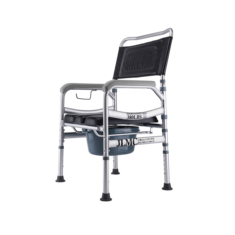 吉乐佳三代坐便椅52系列三代JL5204双侧加固铝合金主架+软座 zby-5204