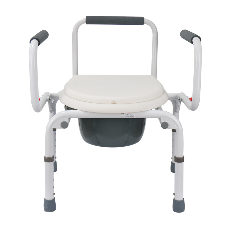 富士康坐便椅4088 加固型简易带扶手坐便椅可调节坐板高低