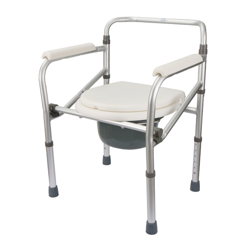 富士康坐便椅4598 铝制硬垫折叠便椅