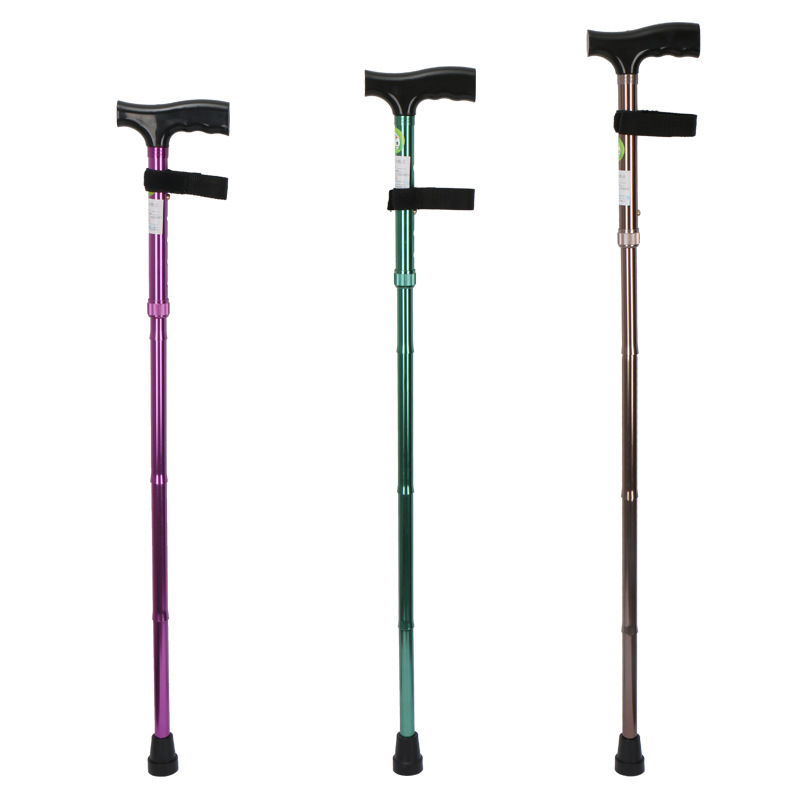 富士康折叠拐2041 可折叠四段折合式便携式手杖拐杖 紫色