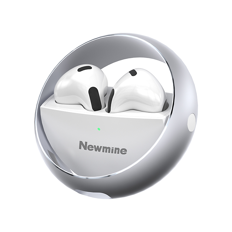 纽曼（Newmine）MK006真无线蓝牙耳机 半入耳舒适佩戴 长续航适用于小米华为苹果手机 银色