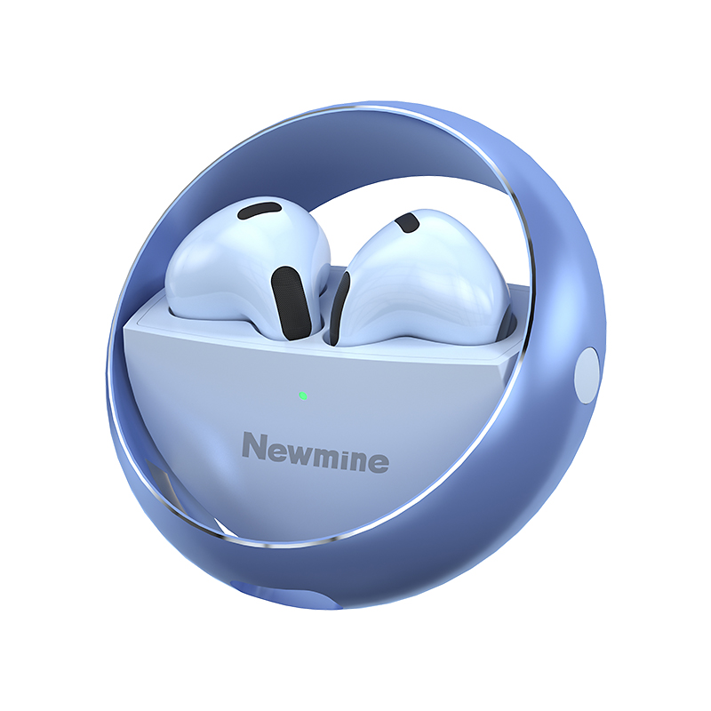 纽曼（Newmine）MK006真无线蓝牙耳机 半入耳舒适佩戴 长续航适用于小米华为苹果手机 蓝色