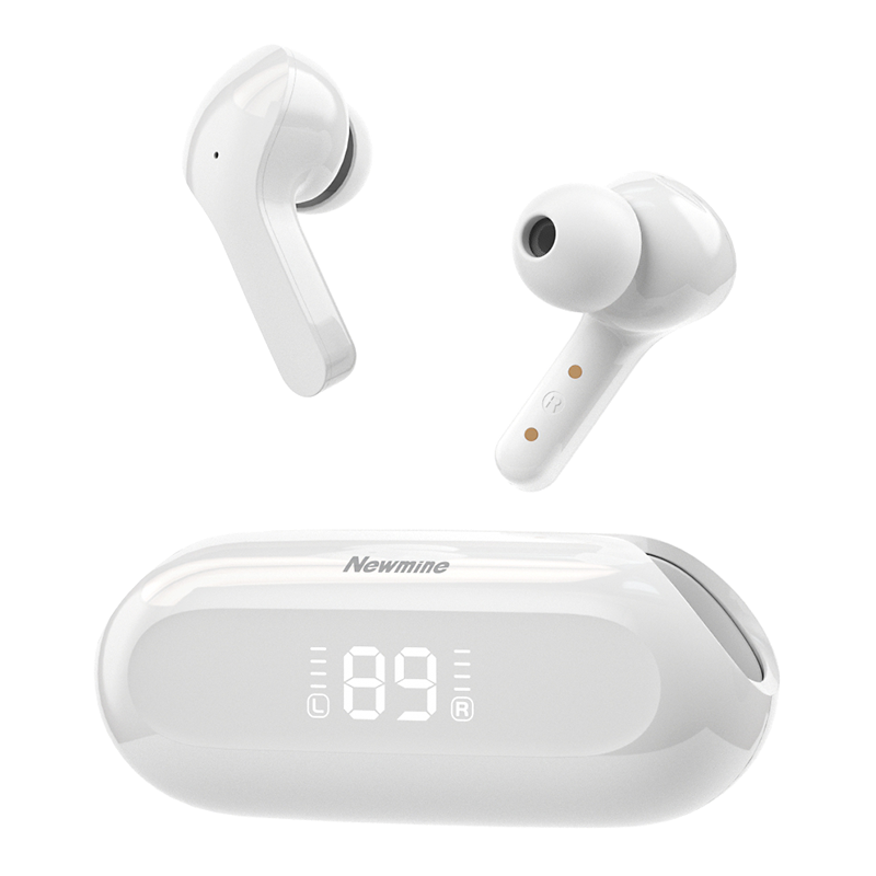 纽曼JT93E真无线蓝牙耳机 入耳式耳机 适用于苹果14华为oppo荣耀 水晶白