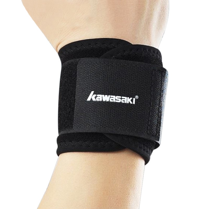 川崎（KAWASAKI）运动护腕男女篮球羽毛球健身高弹加压保暖一对装运动护具3106