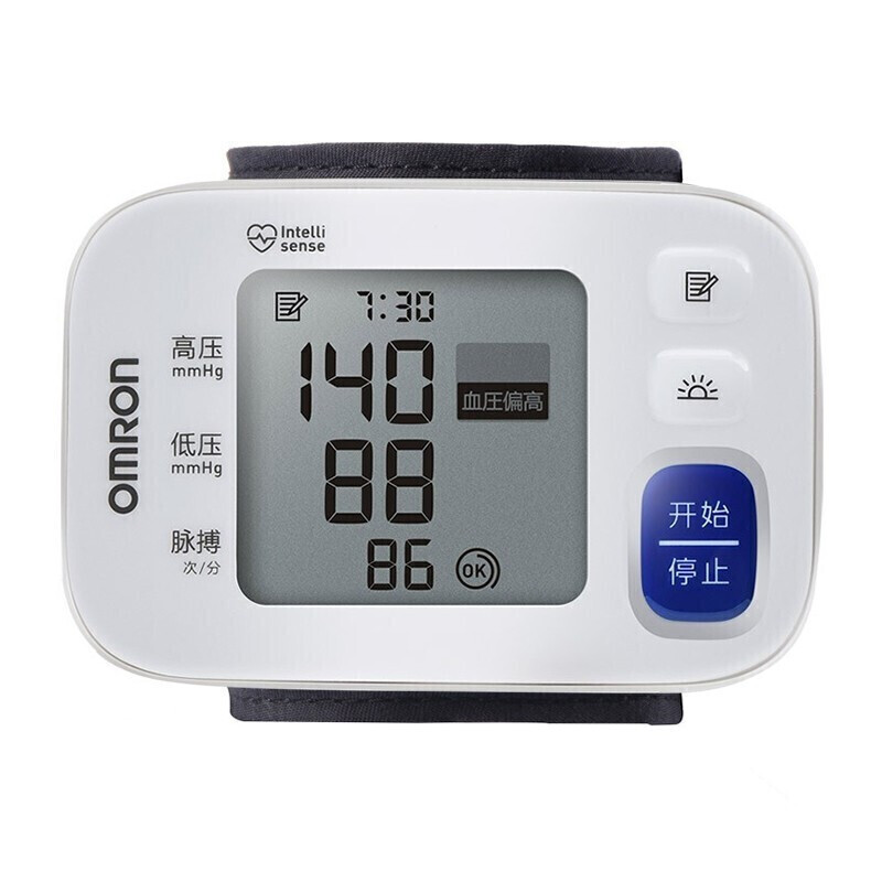 欧姆龙电子血压计HEM-6182全自动家用手腕式智能测量仪器腕带式血压仪表器轻便携式