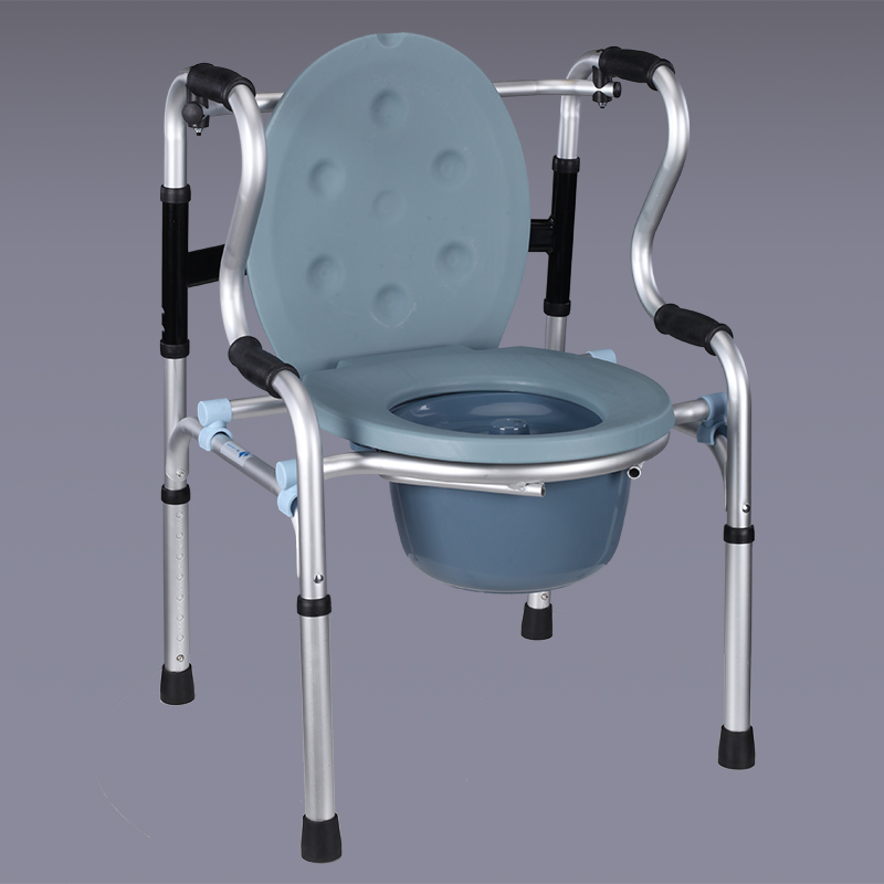 雅德 老人可折叠铝合金座厕椅残疾人坐便器 YC8303A 带坐便