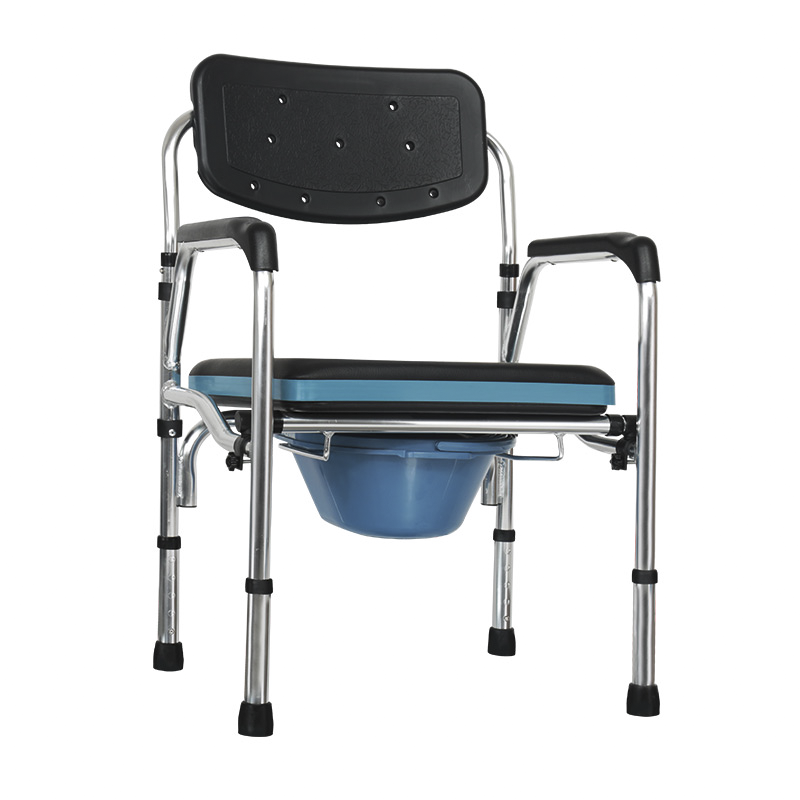 雅德 老人坐便椅铝合金移动孕妇马桶椅折叠座厕椅残疾人洗澡椅 YC7802H