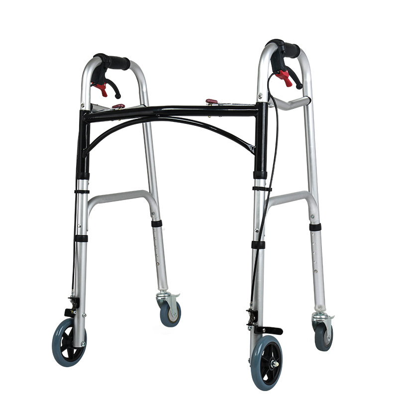 雅德铝合金助行器残疾人拐杖老年人健身器材 YC8201W万向轮
