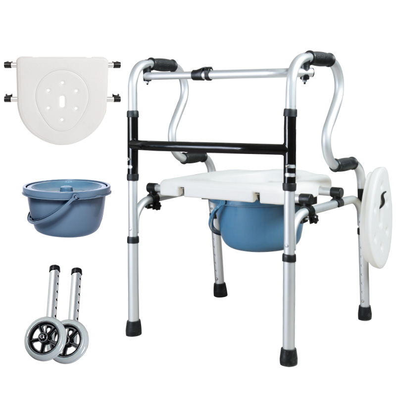 雅德铝合金助行器残疾人拐杖老年人器械 带轮两用款YC8204NDLHS