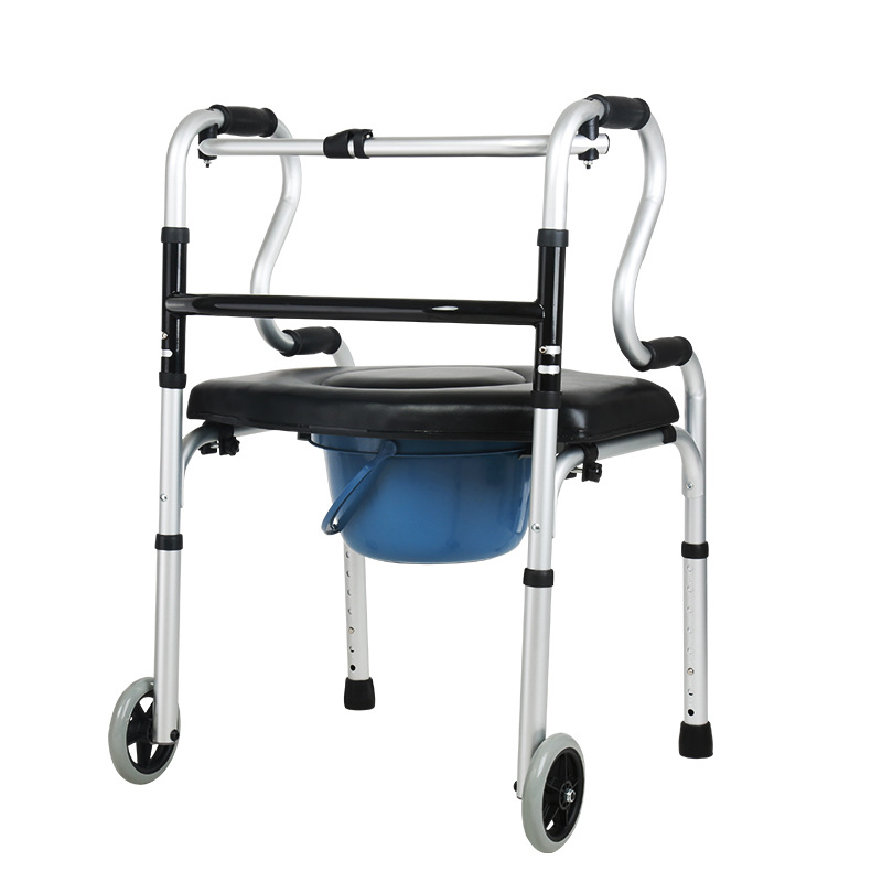 雅德铝合金助行器助步器洗澡椅坐厕椅 YC8204NDP 带轮款