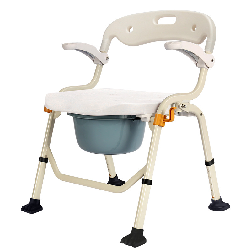 雅德坐厕椅可折叠便携式坐便椅移动马桶 升级高靠背款YC740
