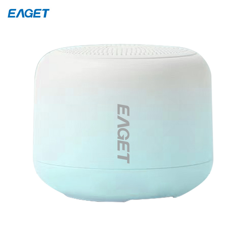 忆捷（EAGET）EK01蓝牙音箱 360度环绕立体声震撼低音音效 蓝牙V5.1播放小巧便携迷你 蓝色