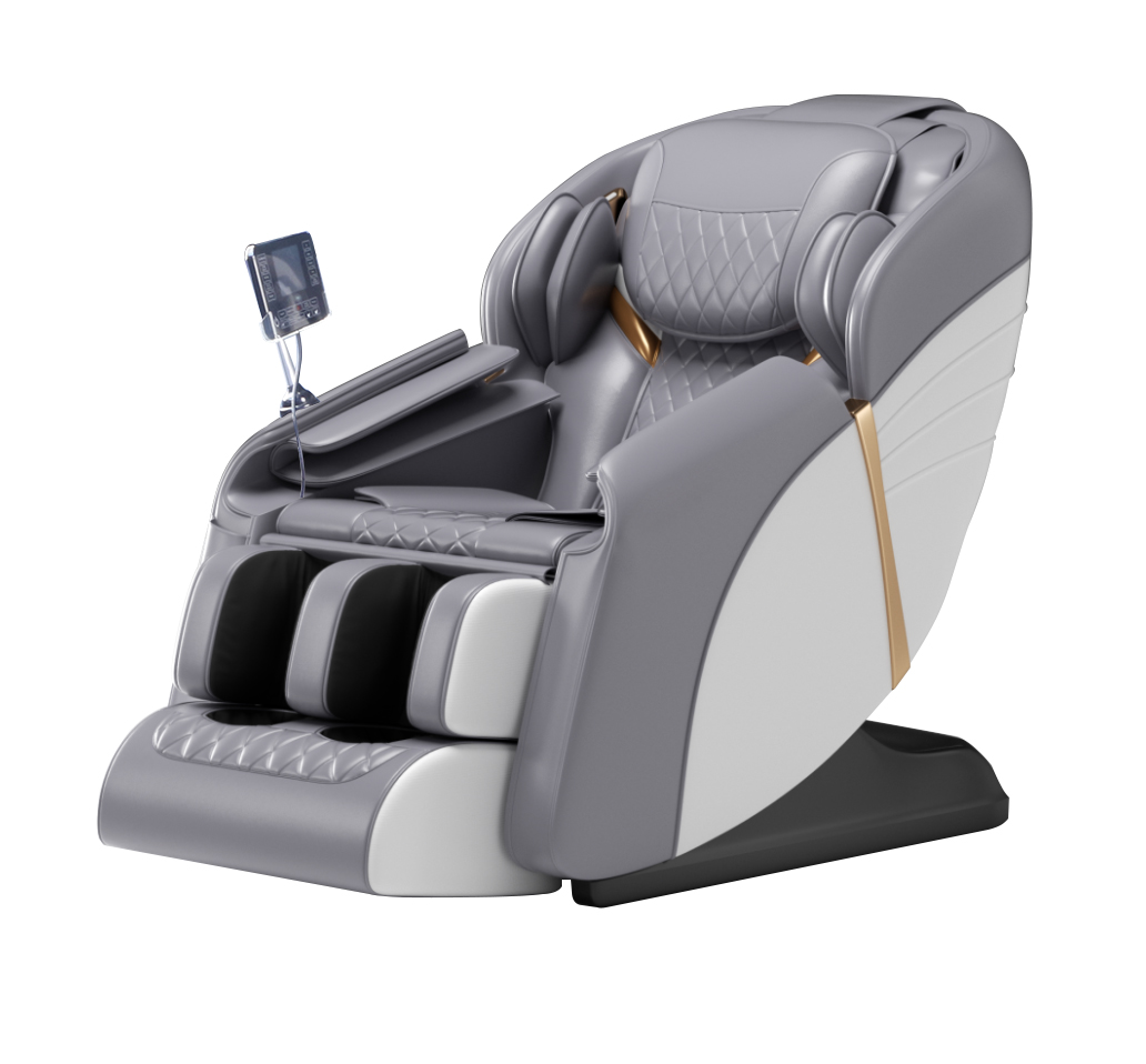 怡捷按摩椅豪华太空舱家用按摩椅智能电动全自动全身按摩椅 YJ-V8 白灰色