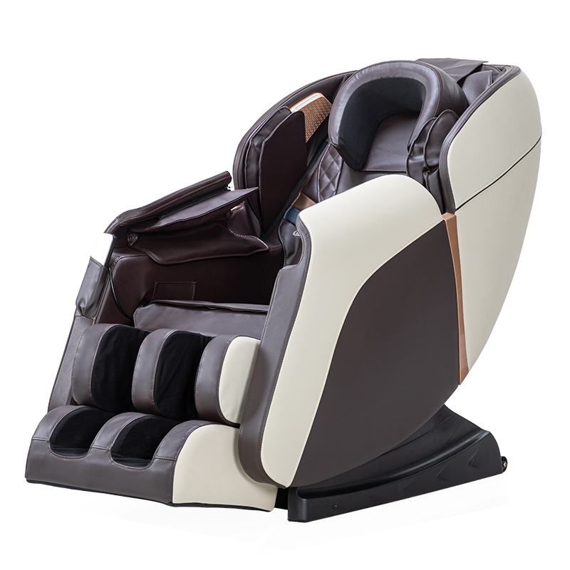 怡捷按摩椅豪华太空舱家用按摩椅智能电动全自动全身按摩椅 YJ-S9 白咖色