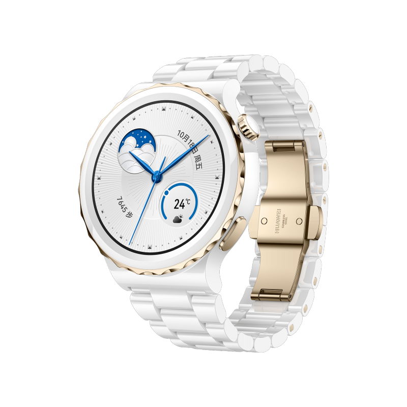 华为手表WATCH-GT3-Pro(43mm)陶瓷版白色陶瓷表带