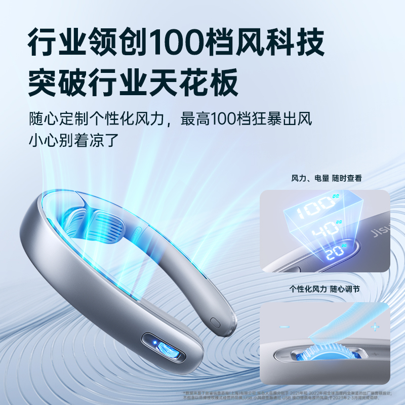 几素挂脖风扇Neck Fan Pro1（5000mAh） 灰