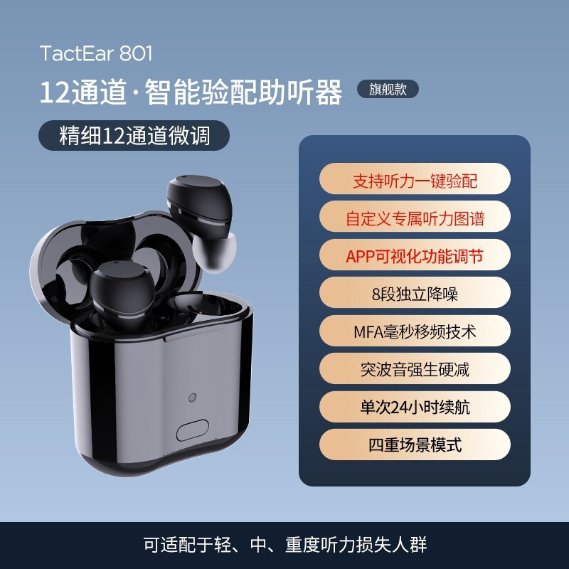 左点助听器TactEar 801（数字12通道app） TactEar 801