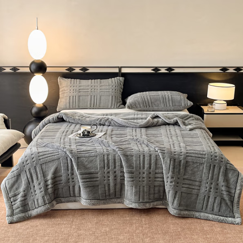 花花公子水晶绒毛毯-雅灰	HYGRT02	200cm*230cm