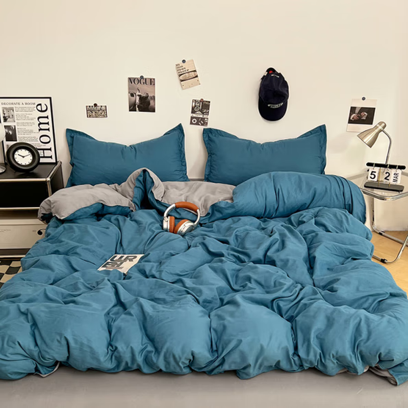 花花公子亲肤棉四件套-爵士蓝 H4QF12