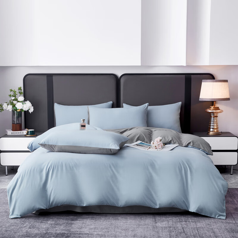 花花公子水洗棉四件套-蔚蓝 H4SX2510