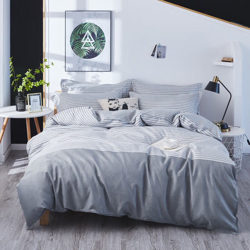 植物阳绒四件套-维金斯语（灰） H4YR07