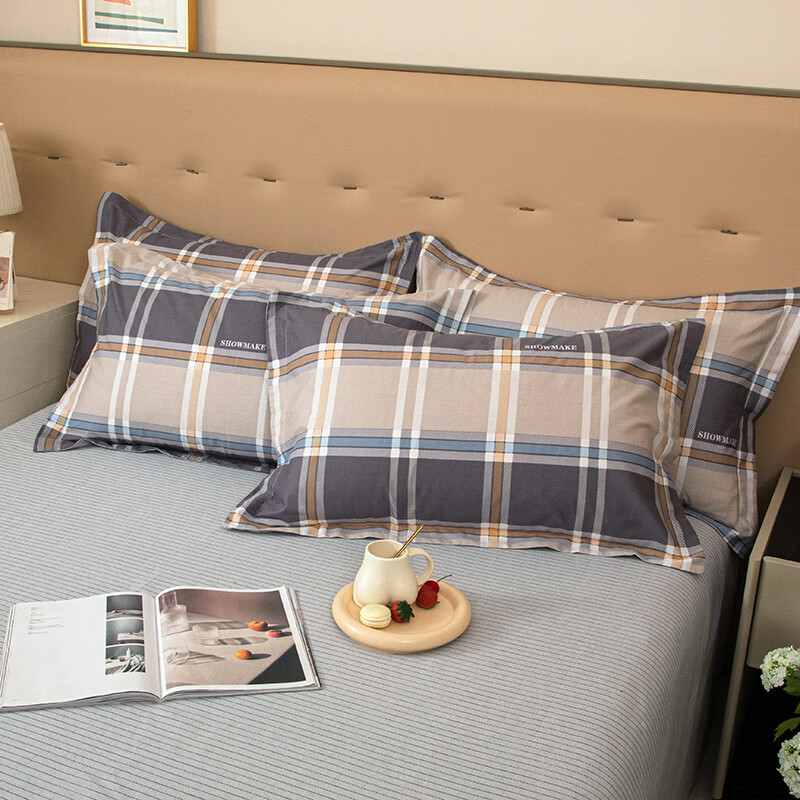 花花公子抗菌全棉四件套-格子世界 H4QM24