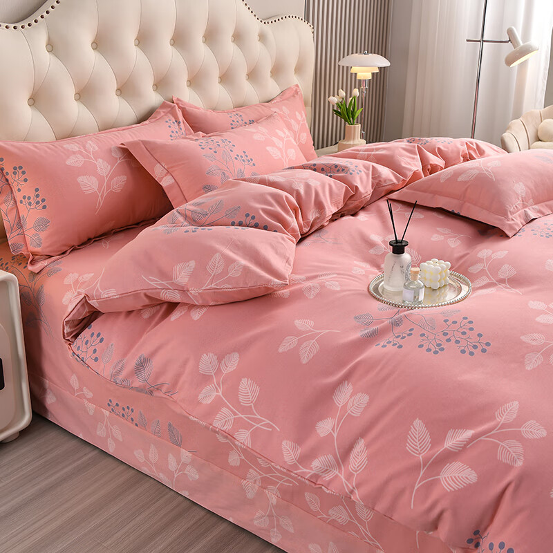 花花公子全棉磨毛四件套-如花似玉 H4MM11