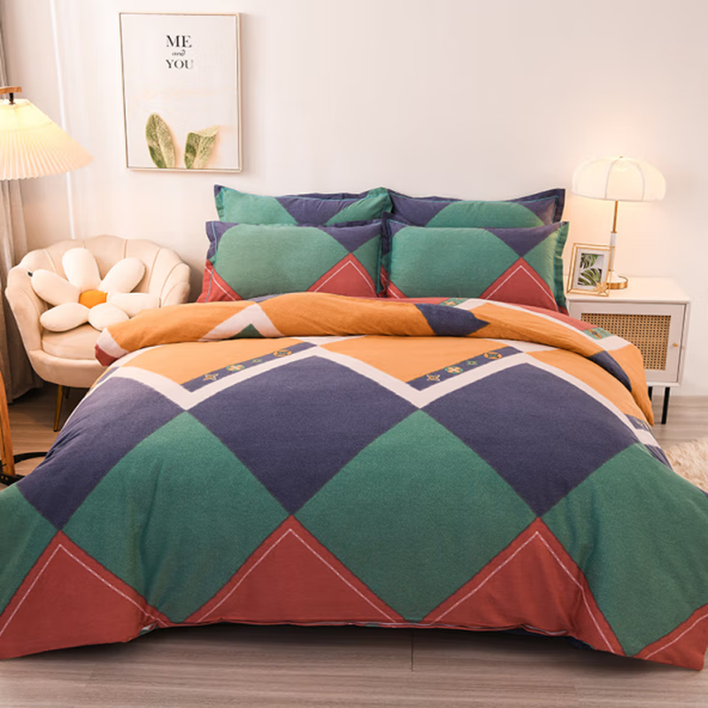 全棉磨毛四件套-班尼橘 H4MM02