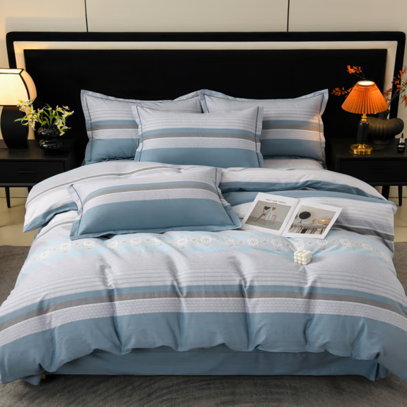 精梳全棉磨毛四件套-乐活蓝 H4MM20