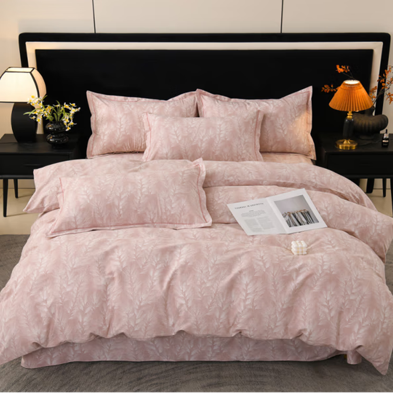 精梳全棉磨毛四件套-粉黛佳人 H4MM21