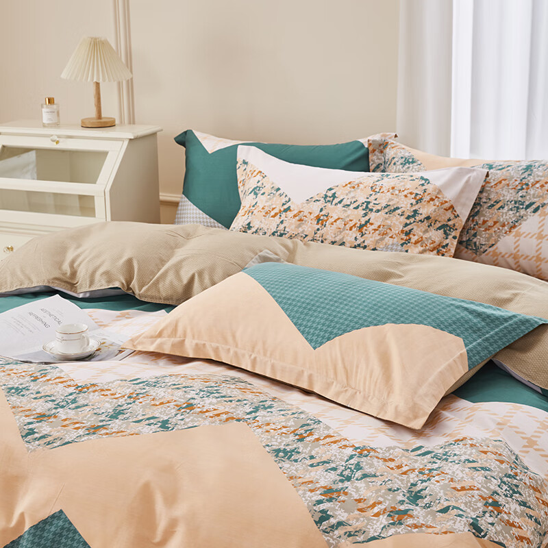 花花公子长绒棉四件套-缤纷空间 H4HX26