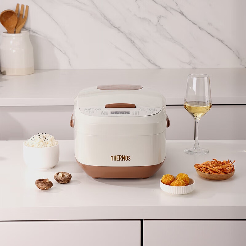 膳魔师智能微电脑电饭锅奶白色860W EHA-4143E