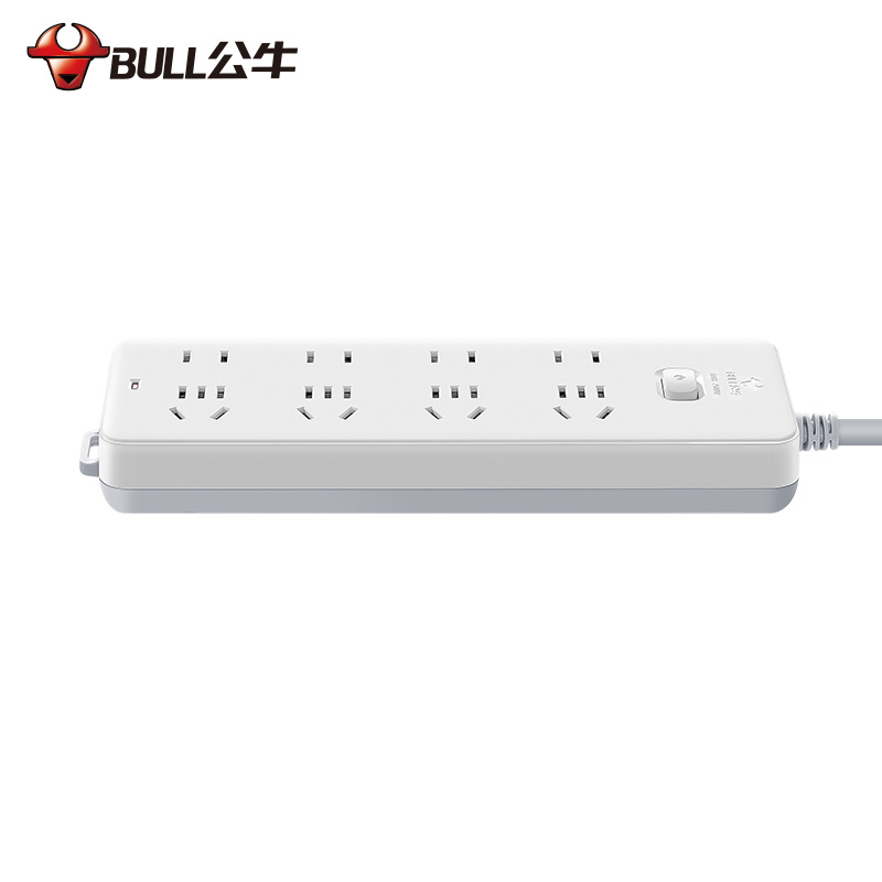 公牛（BULL）新国标插座 插线板/插排/排插/接线板/拖线板 8位总控全长1.8米 GN-403