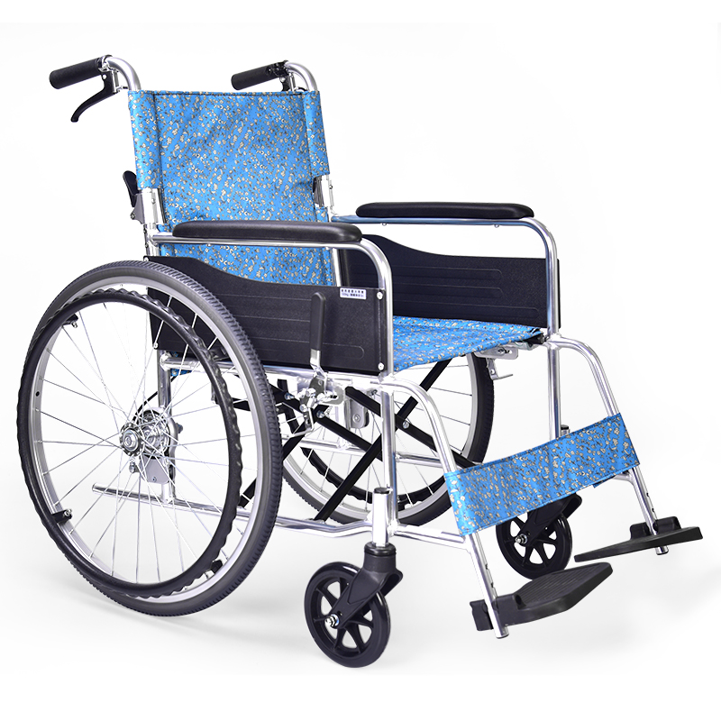 日本一期一会轮椅加大加宽手动老人轮椅轻便可折叠宽敞型EX-50免充气轮胎加强铝合金