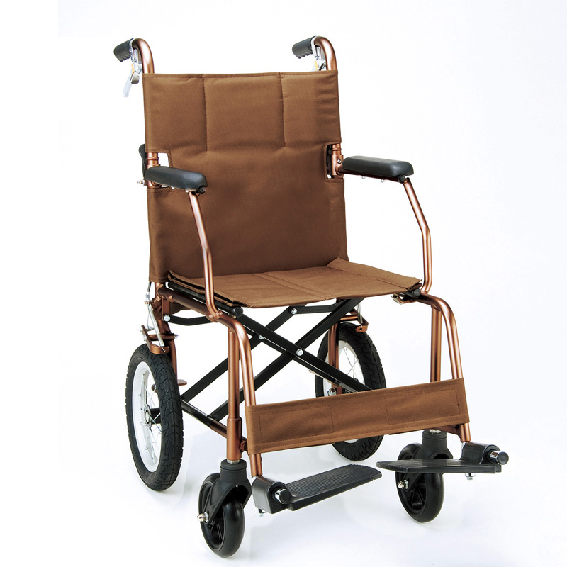一期一会 日本老人轮椅 轻便可折叠老人轮椅铝合金代步车NR-100看护型